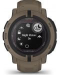 Смарт часовник Garmin - Instinct 2 Solar Tactical, 45mm, кафяв - 4t